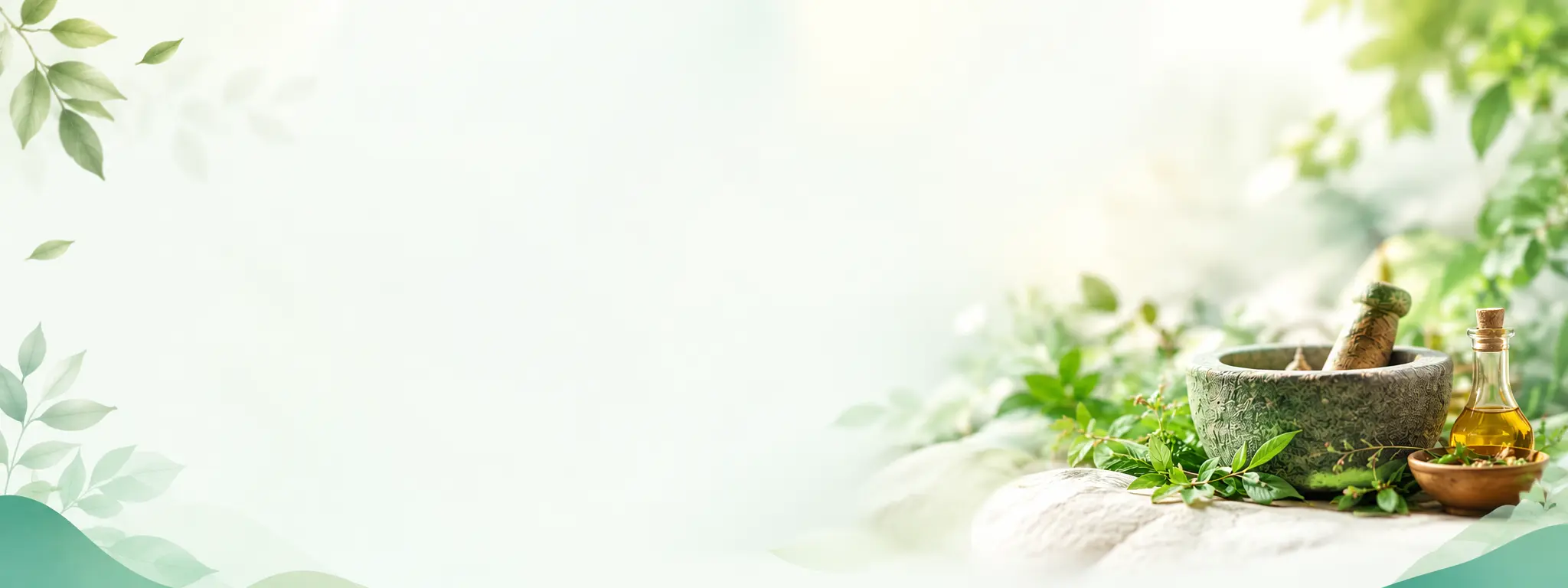 Ayurvedic herbs and mortar